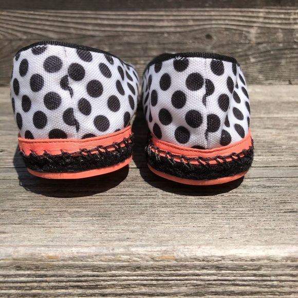 SOPHIA WEBSTER Black White Coral polka dot stripe slip on espadrille fla… - Picture 5 of 10